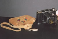 Another camera that Bern Will Brown used was a Voigtlander Bess 66 (for 120 film) pictured here with a carrying bag.
