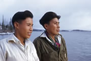 Young men. Hunter Bay, Great Bear Lake, NWT, 1953. 