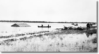 Inondation à Aklavik en 1937