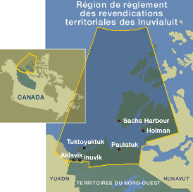 Région de règlement des revendications territoriales des Inuvialuit.