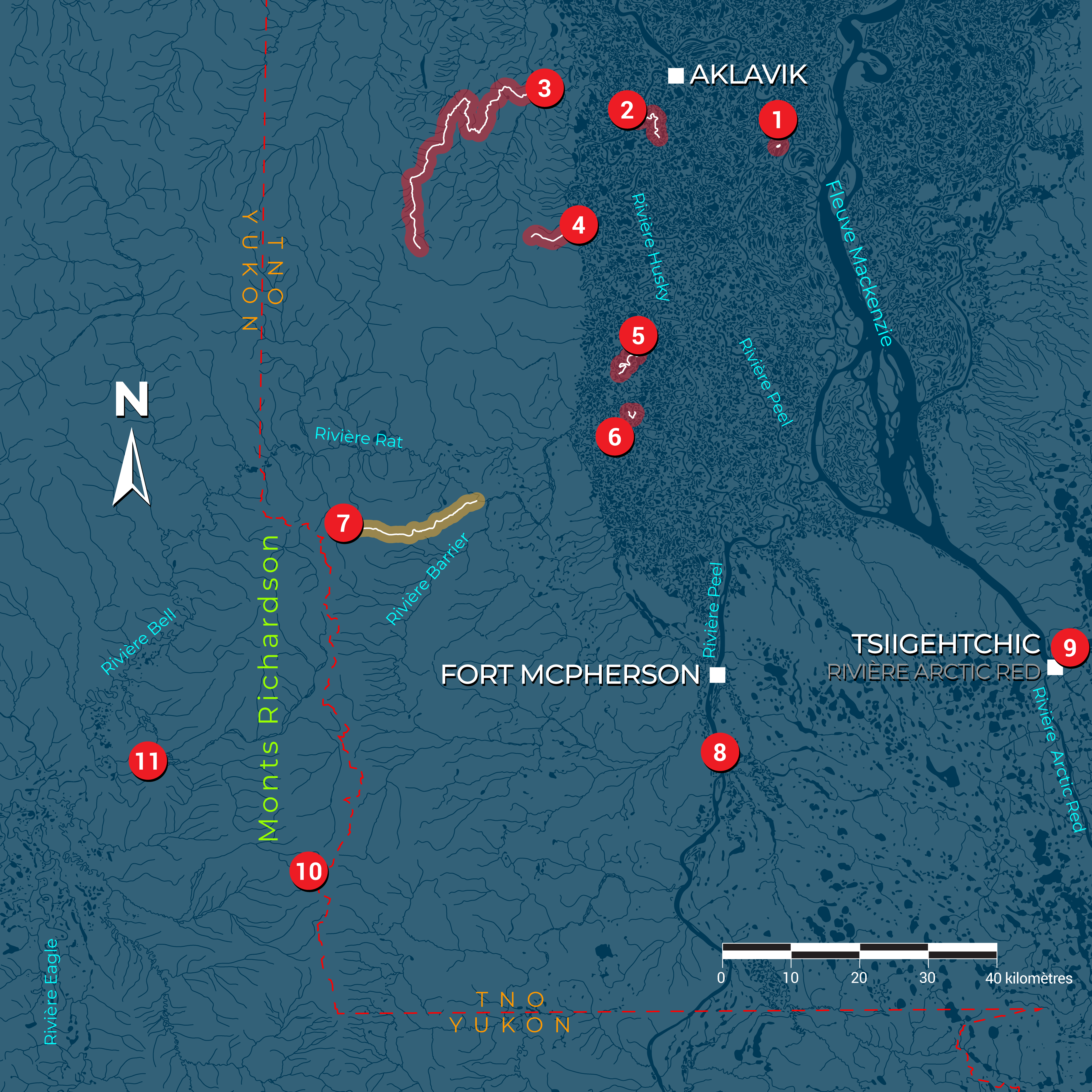 Carte de toponymes